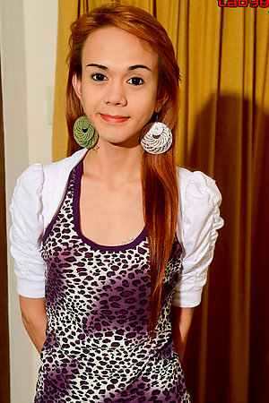 Redhead Asian tgirl Dimple