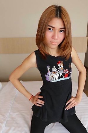 300px x 450px - Skinny ladyboy shows off wild side in Bangkok hotel
